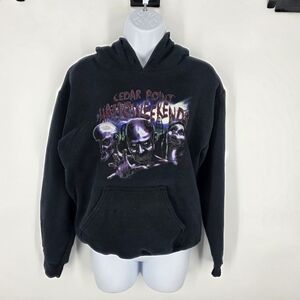 Cedar Point Halloweekends Hoodie Small Black Zombie Graphic Amusement Park S